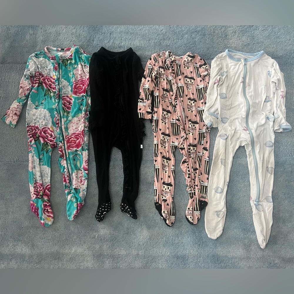 Posh Peanut/Bamboo Little Footie Bundle